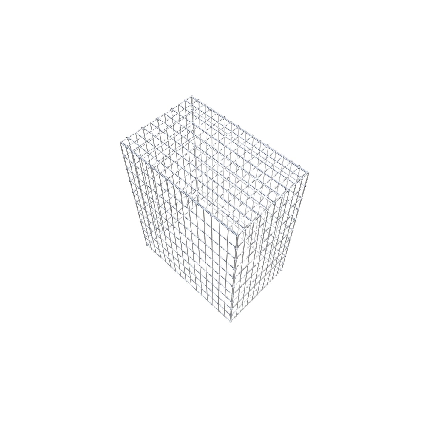 Typ 3 påbyggnadsgabion 100 cm x 80 cm x 50 cm (L x H x D), maskstorlek 5 cm x 10 cm, C-ring