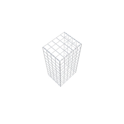 Typ 2 påbyggnadsgabion 100 cm x 40 cm x 50 cm (L x H x D), maskstorlek 10 cm x 10 cm, C-ring
