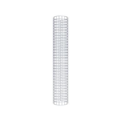 Columna de gaviones redonda 27 cm de diámetro, 160 cm de altura, malla 5 cm x 5 cm