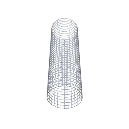 Gabion column around 47 cm diameter, 160 cm height, mesh size 5 cm x 5 cm