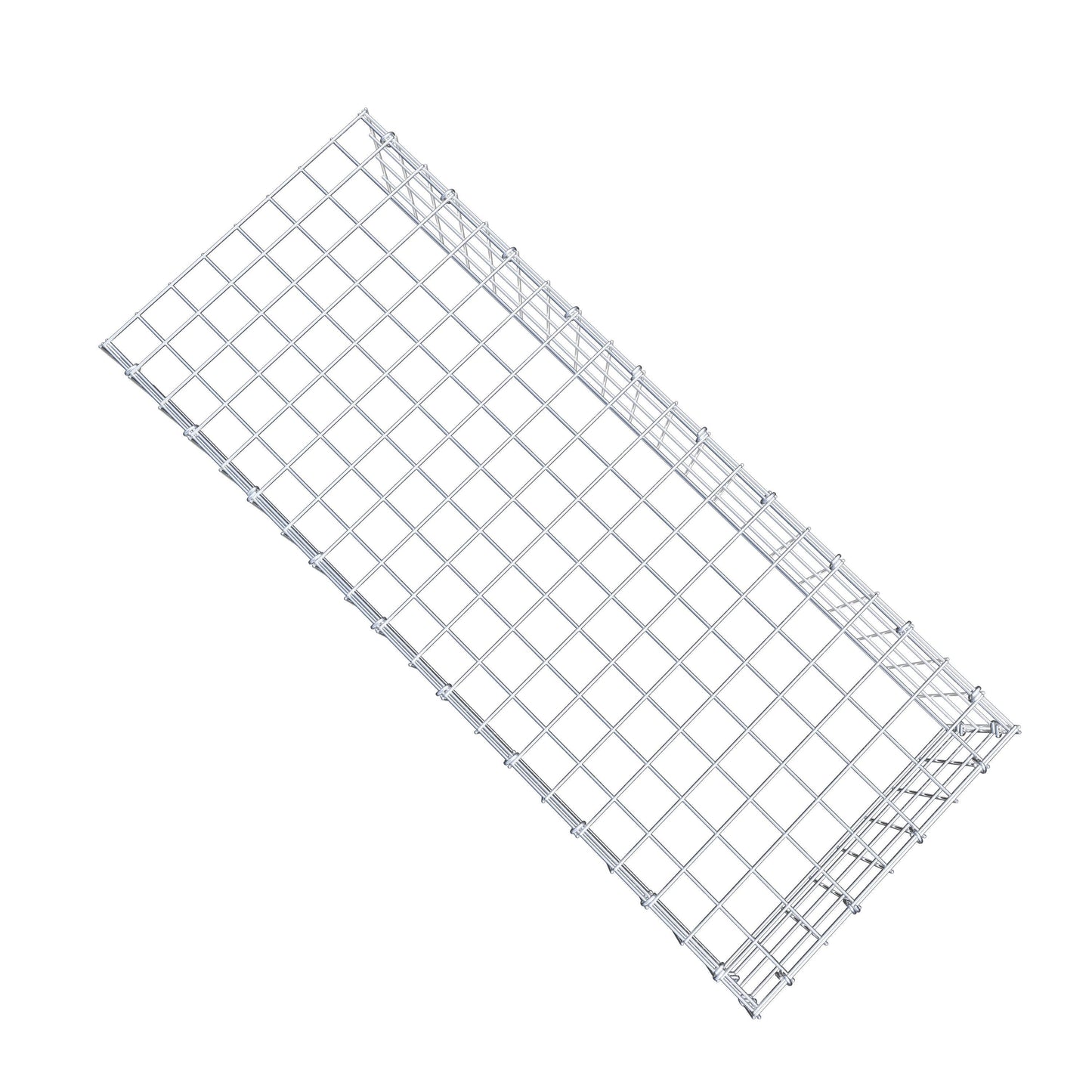 Typ 4 påbyggnadsgabion 100 cm x 20 cm x 40 cm (L x H x D), maskstorlek 5 cm x 5 cm, C-ring