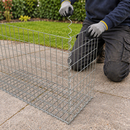 Gabion 100 cm x 70 cm x 40 cm (L x H x D), maskstorlek 5 cm x 10 cm, spiral