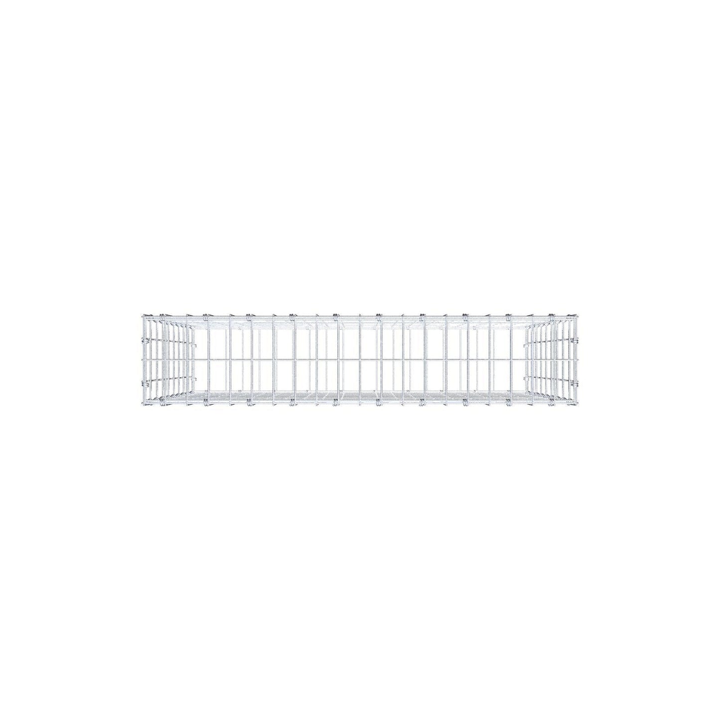Gabion 100 cm x 90 cm x 20 cm (L x H x P), mailles 5 x 10 cm, anneau en spirale