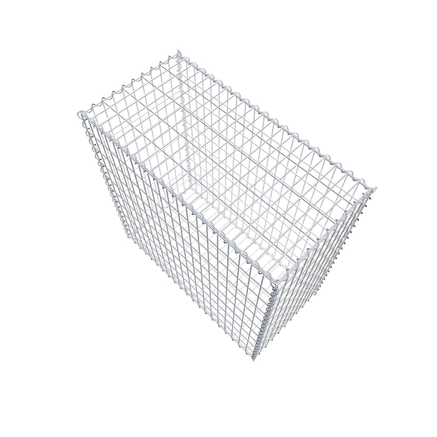 Conjunto de 2 gabiões 100 cm x 100 cm x 50 cm (C x A x P), malhagem 5 x 10 cm, espiral