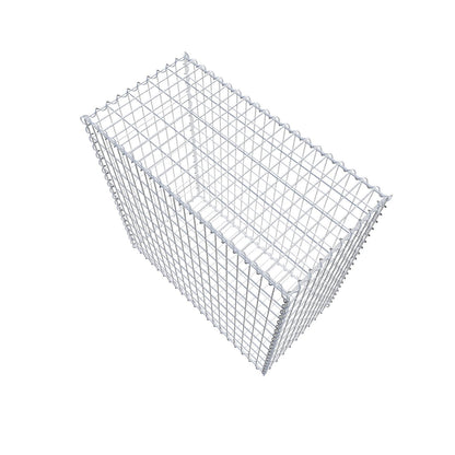 Conjunto de 2 gabiões 100 cm x 100 cm x 50 cm (C x A x P), malhagem 5 x 10 cm, espiral