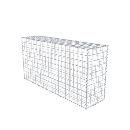 Gabion 200 cm x 100 cm x 50 cm (L x H x P), mailles 10 cm x 10 cm, spirale