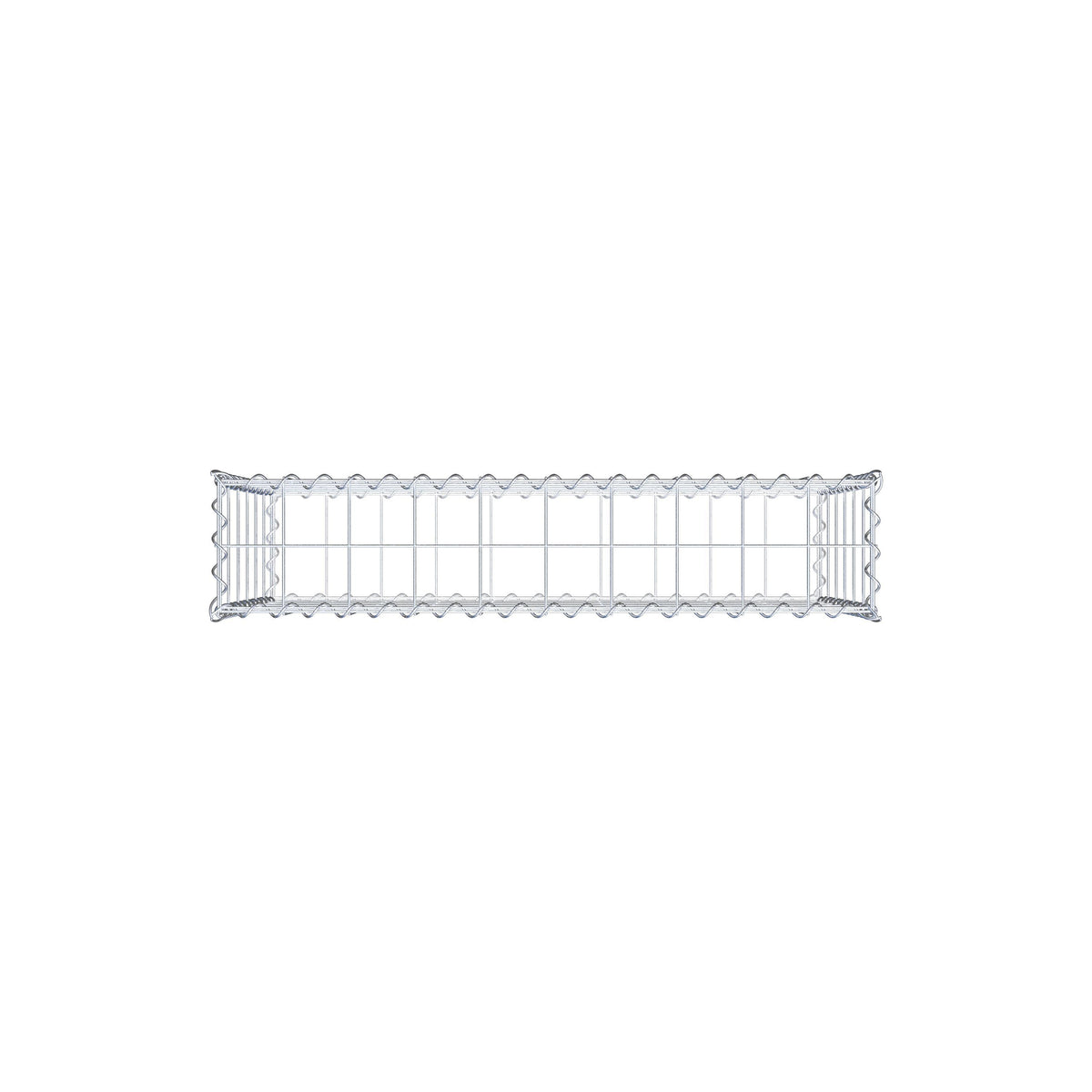 Gabione 100 cm x 60 cm x 20 cm (L x H x T), Maschenweite 10 cm x 10 cm, Spirale