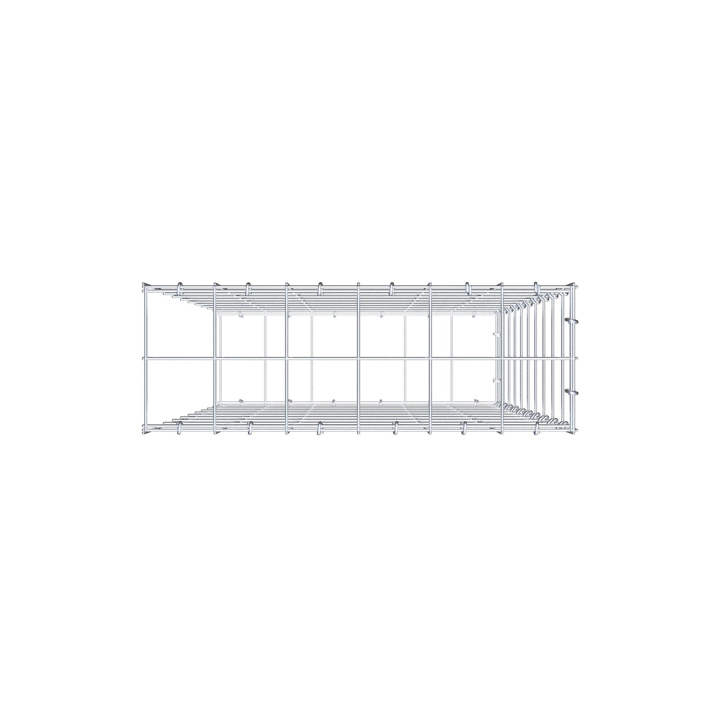 Fourche rapportée type 2 100 cm x 60 cm x 20 cm (L x H x P), mailles 10 cm x 10 cm, anneau C