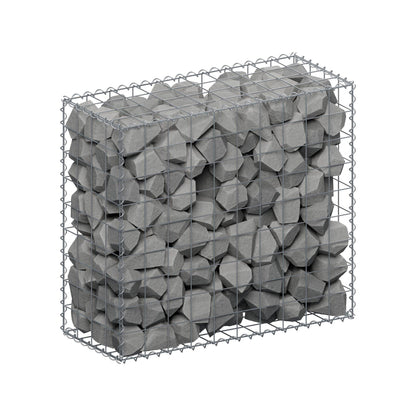 Gavión 100 cm x 90 cm x 40 cm (largo x alto x fondo), malla 10 cm x 10 cm, en espiral