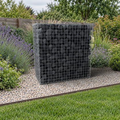 Gabion 100 cm x 100 cm x 50 cm (L x H x D), maskestørrelse 5 cm x 5 cm, spiral