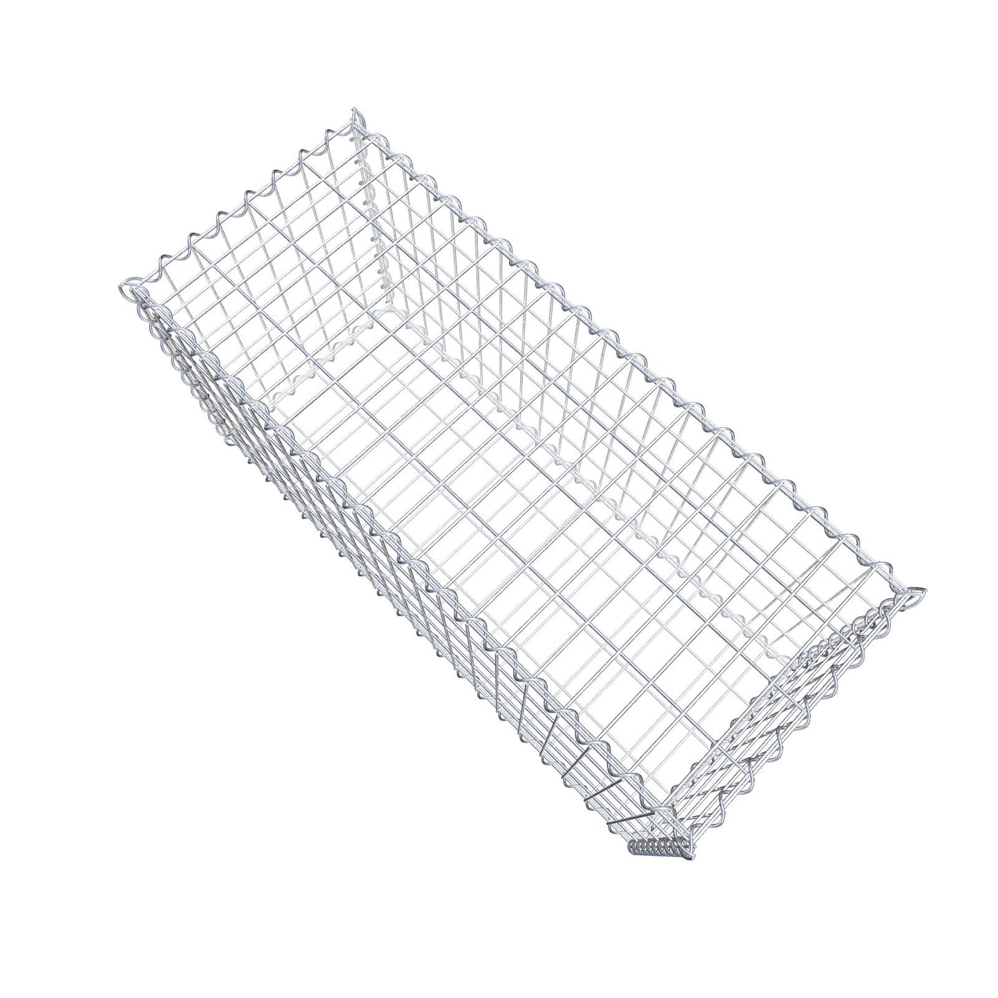 Conjunto de 2 gabiões 100 cm x 50 cm x 40 cm (C x A x P), malhagem 5 x 10 cm, espiral