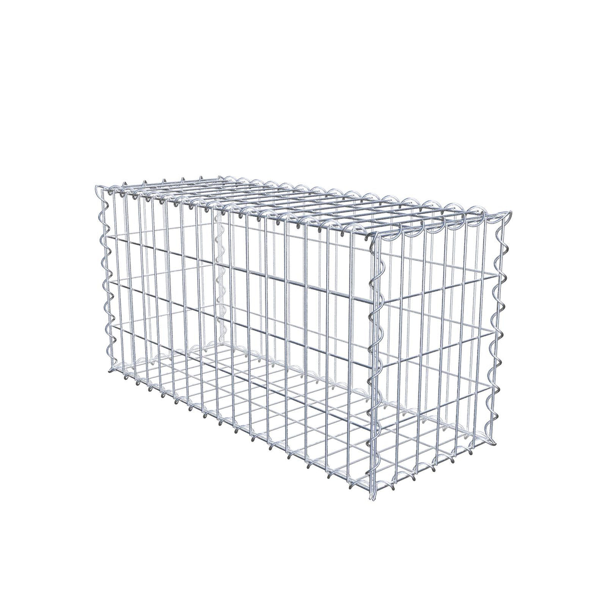 Gabion 80 cm x 40 cm x 30 cm (L x H x D), mesh size 5 cm x 10 cm, spiral