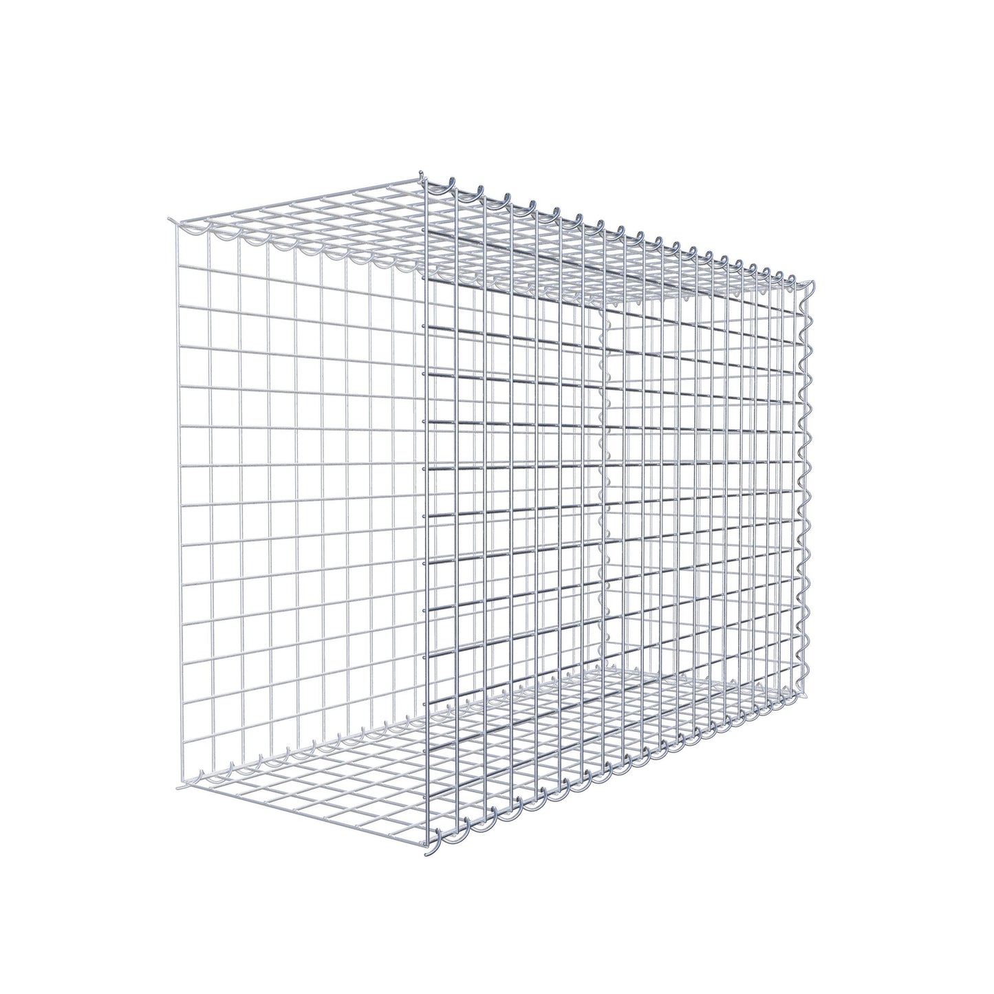 Opvokset gabion type 2 100 cm x 70 cm x 40 cm (L x H x D), maskestørrelse 5 cm x 5 cm, spiral