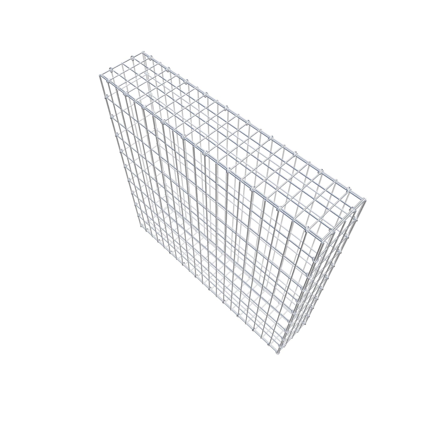 Gabion 100 cm x 100 cm x 20 cm (L x H x P), mailles 5 cm x 10 cm, anneau en C