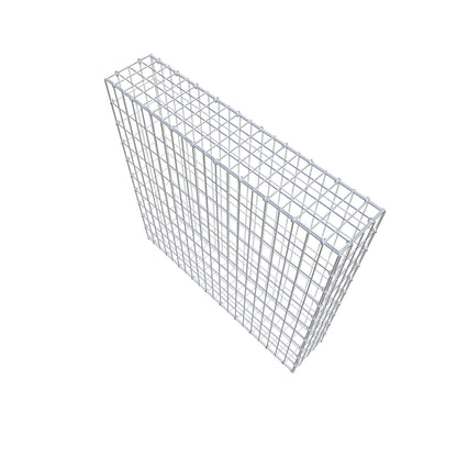 Gabion 100 cm x 100 cm x 20 cm (L x H x P), mailles 5 cm x 10 cm, anneau en C