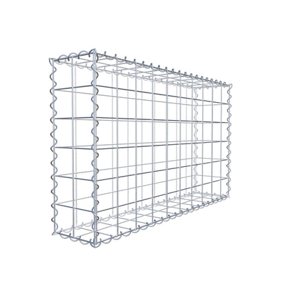 Gabione 100 cm x 60 cm x 20 cm (L x H x T), Maschenweite 10 cm x 10 cm, Spirale