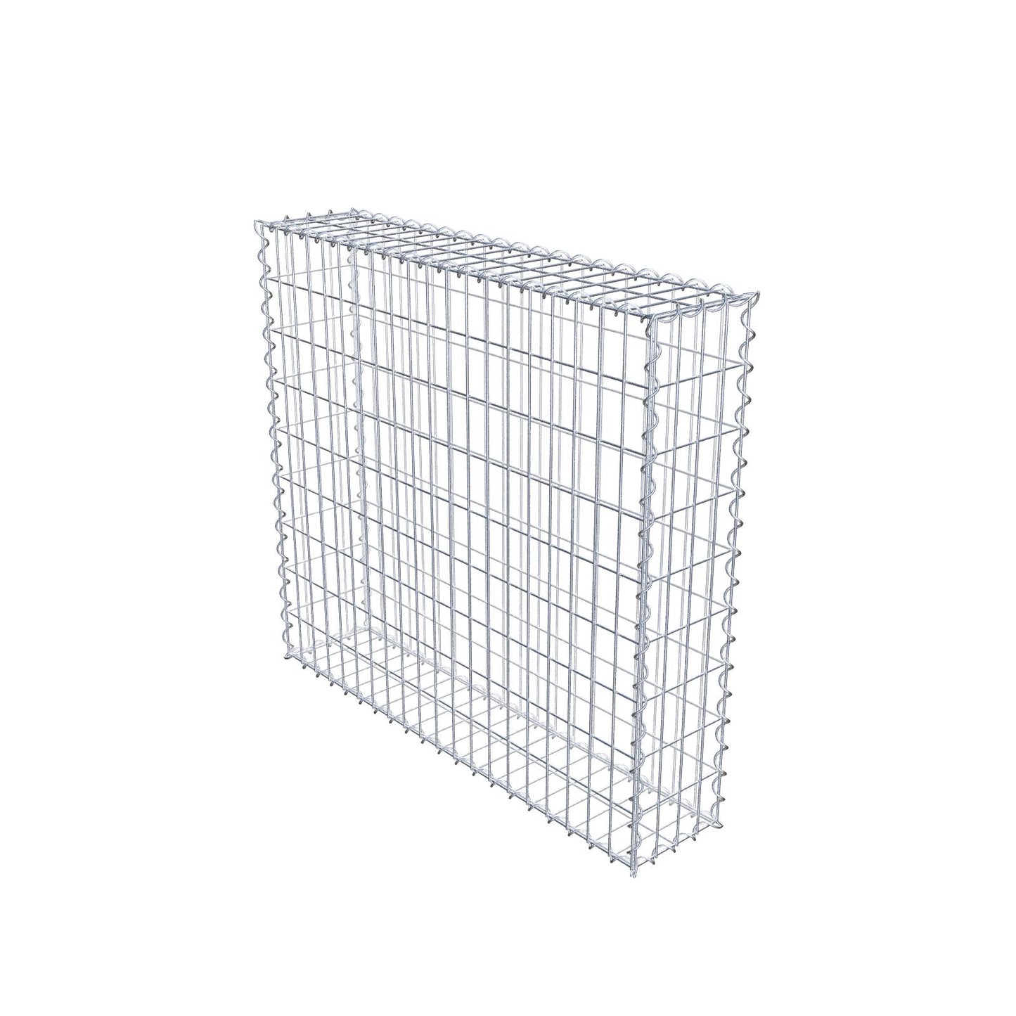 Gabion 100 cm x 90 cm x 20 cm (L x H x P), mailles 5 cm x 10 cm, spirale