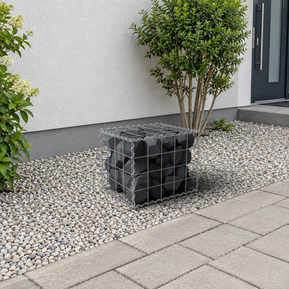 Gabion 50 cm x 40 cm x 40 cm (L x H x P), mailles 10 cm x 10 cm, spirale