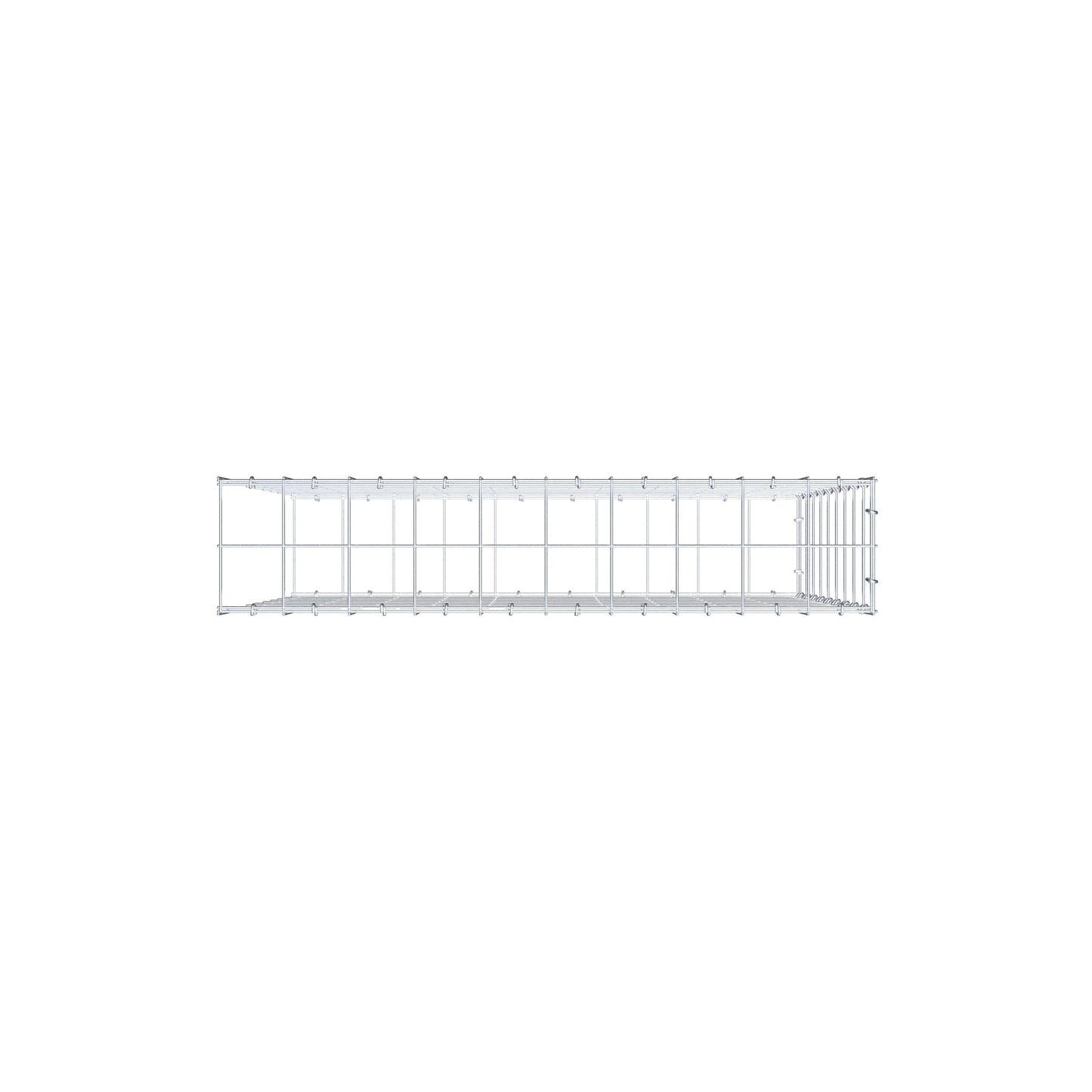 Fourche rapportée type 2 100 cm x 90 cm x 20 cm (L x H x P), mailles 10 cm x 10 cm, anneau en C