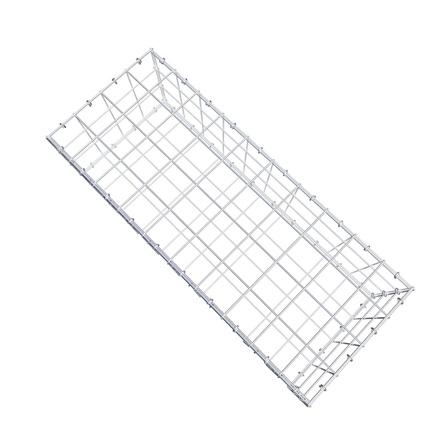 Gabion 100 cm x 30 cm x 40 cm (L x H x D), mesh size 10 cm x 10 cm, C-ring