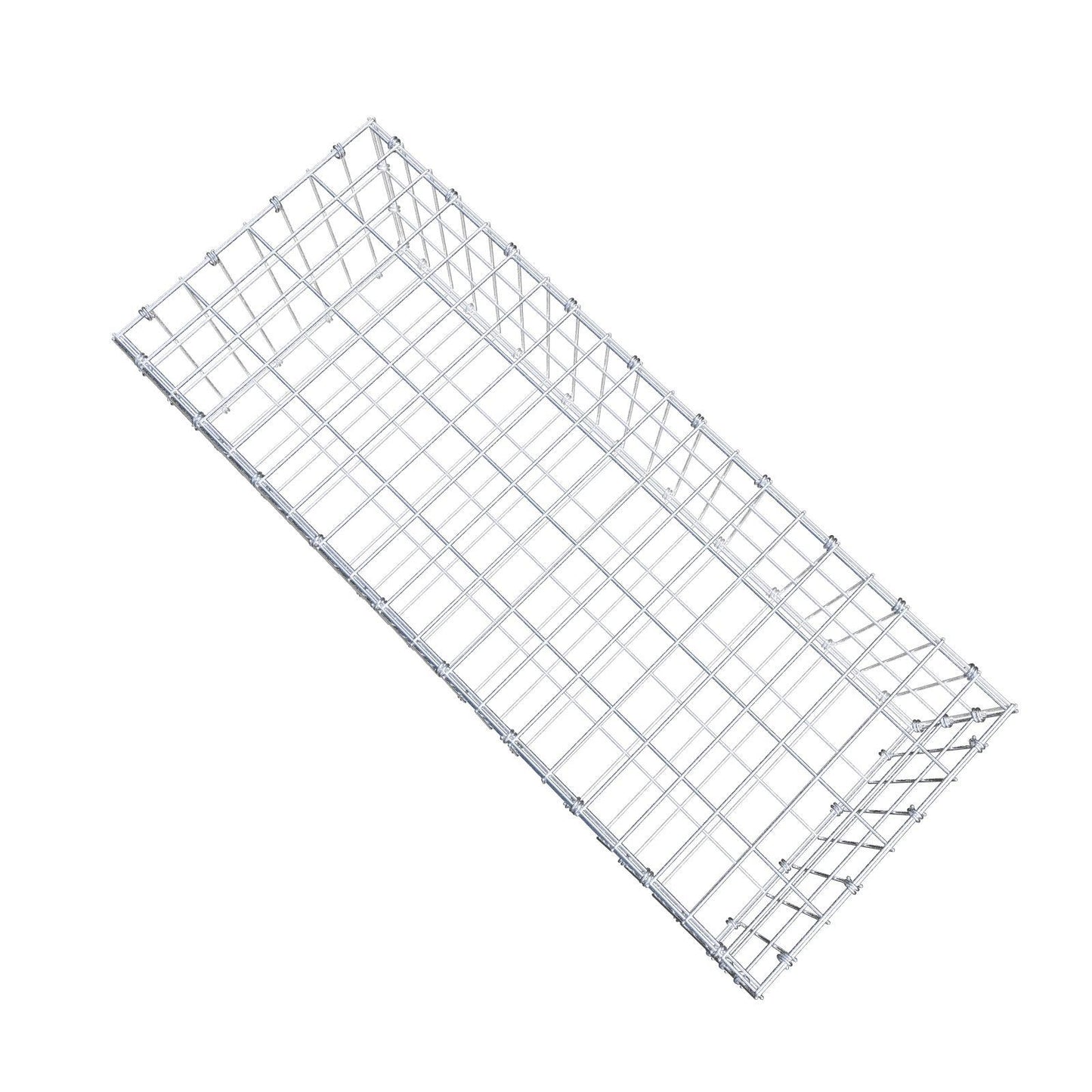 Gabbione 100 cm x 30 cm x 40 cm (L x H x P), maglia 5 x 10 cm, anello a spirale
