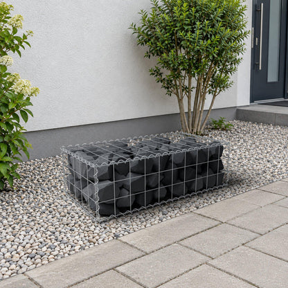 Gabion 100 cm x 30 cm x 50 cm (L x H x D), maskestørrelse 10 cm x 10 cm, spiral