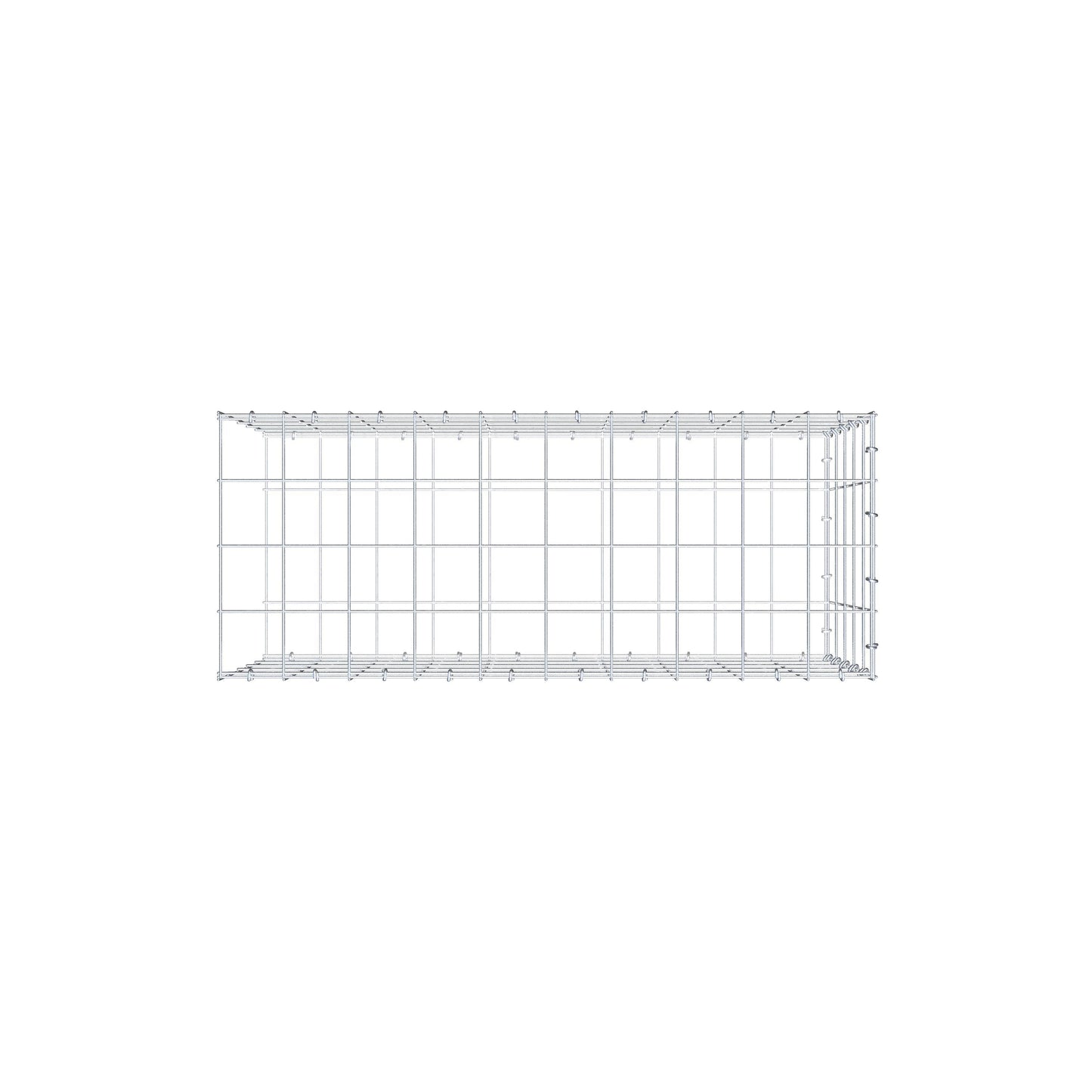Gabião tipo 2 100 cm x 50 cm x 40 cm (C x A x P), malhagem 10 cm x 10 cm, anel C