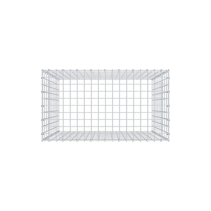 Monteret gabion type 3 100 cm x 90 cm x 50 cm (L x H x D), maskestørrelse 5 cm x 10 cm, C-ring