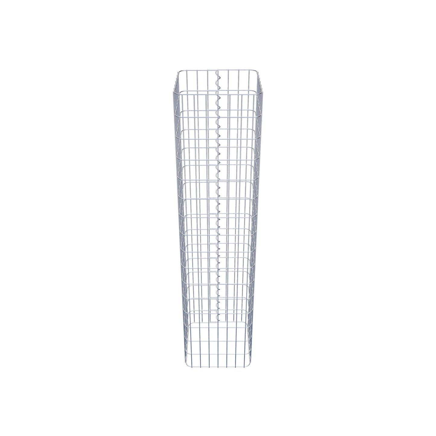 Gabionsøjle firkantet 37 cm x 37 cm, 160 cm højde, MW 5 cm x 10 cm