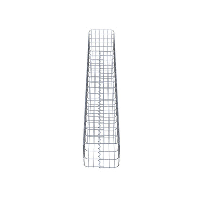 Coluna de gabião quadrada galvanizada a quente, 32 cm x 32 cm, 200 cm de altura, malha 5 x 10 cm