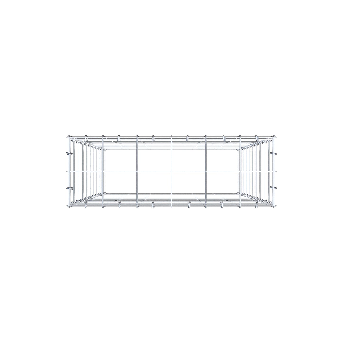 Gabião Tipo 3 100 cm x 60 cm x 20 cm (C x A x P), malhagem 10 cm x 10 cm, anel C