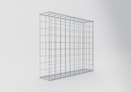 Anbaugabione Typ 2 100 cm x 90 cm x 20 cm (L x H x T), Maschenweite 10 cm x 10 cm, Spirale