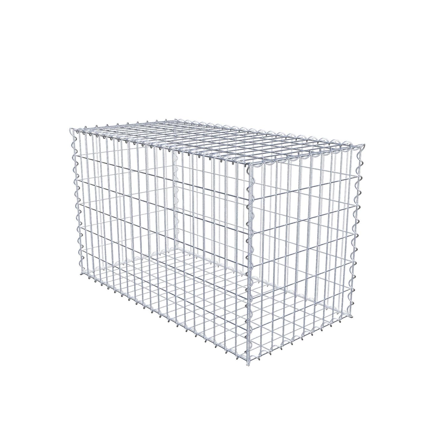 Gabion 100 cm x 60 cm x 50 cm (L x H x D), maskestørrelse 5 cm x 10 cm, spiral