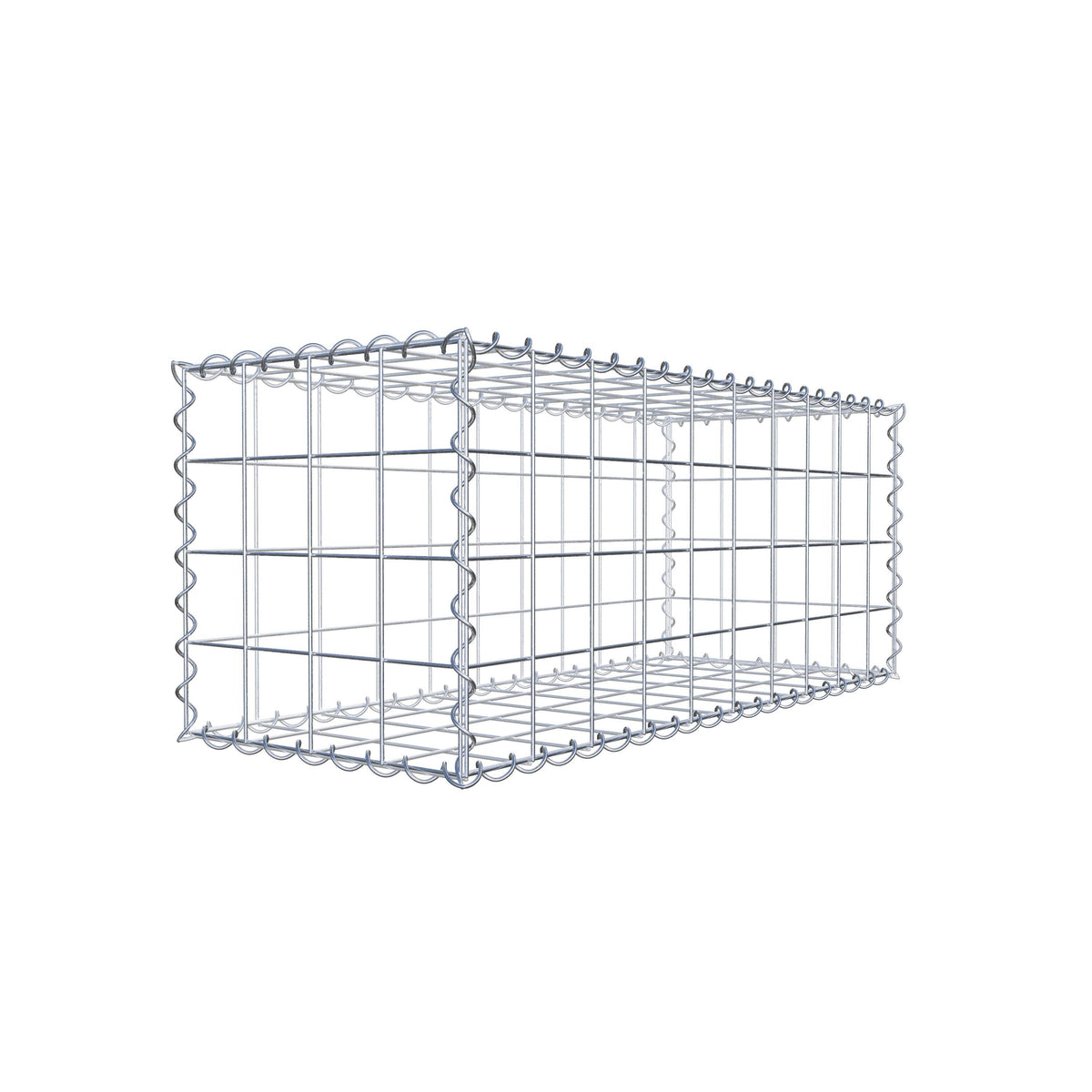 Gabione 100 cm x 40 cm x 40 cm (L x H x T), Maschenweite 10 cm x 10 cm, Spirale