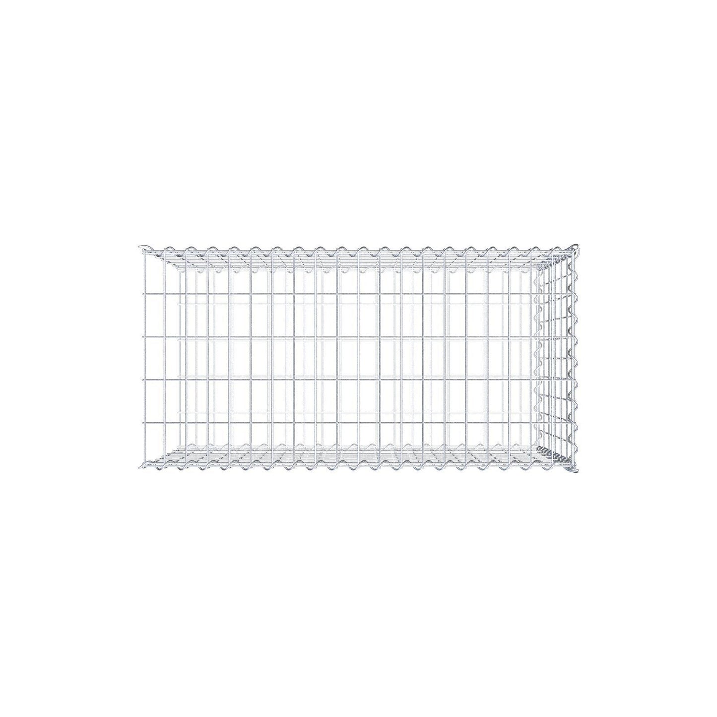 Gabion rapporté type 2 100 cm x 60 cm x 50 cm (L x H x P), mailles 5 cm x 10 cm, spirale
