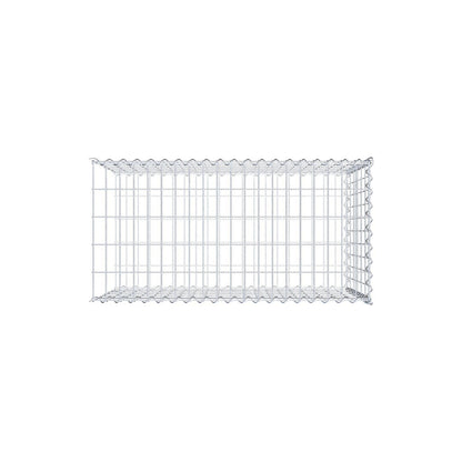 Gabion rapporté type 2 100 cm x 60 cm x 50 cm (L x H x P), mailles 5 cm x 10 cm, spirale