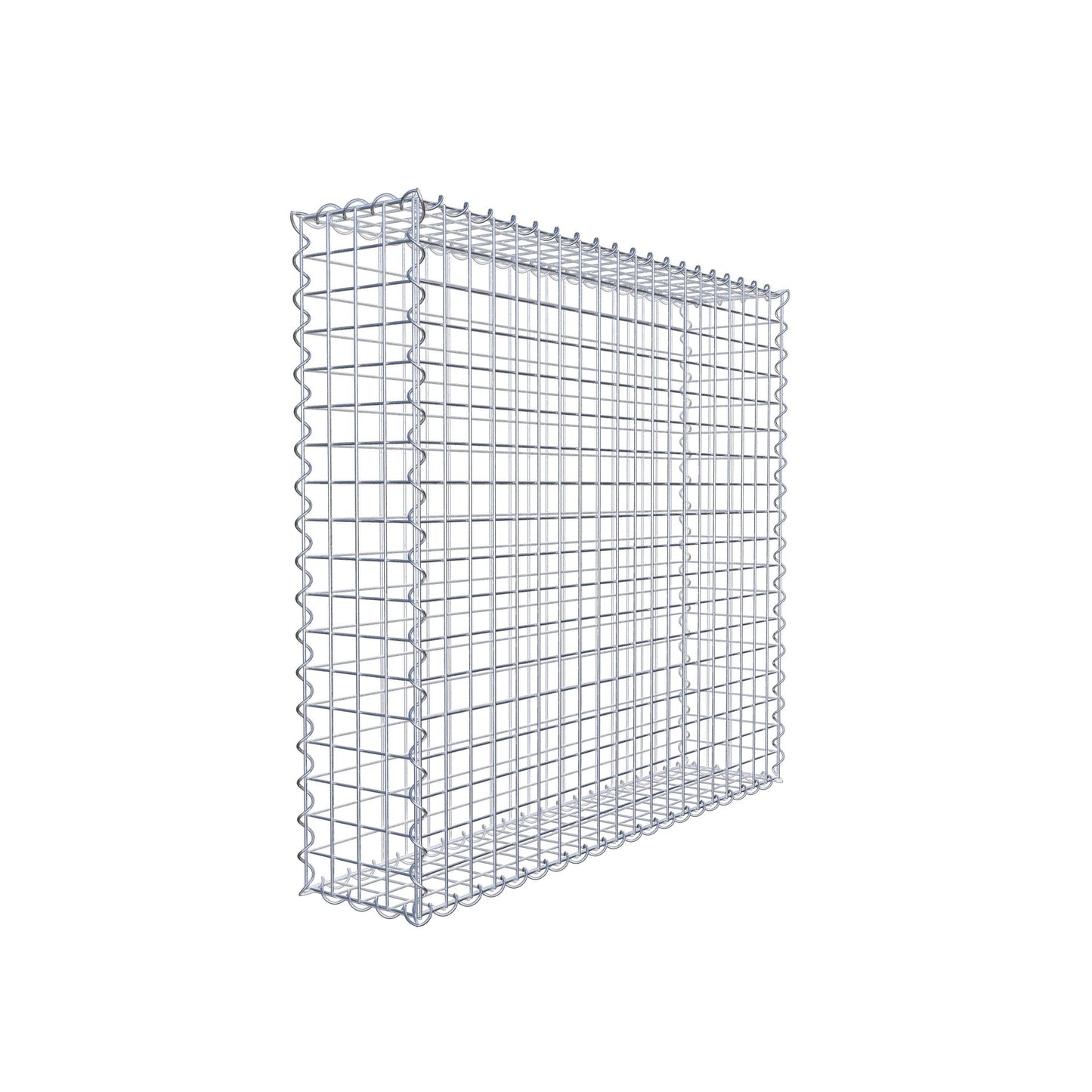 Gabião 100 cm x 90 cm x 20 cm (C x A x P), malhagem 5 cm x 5 cm, espiral