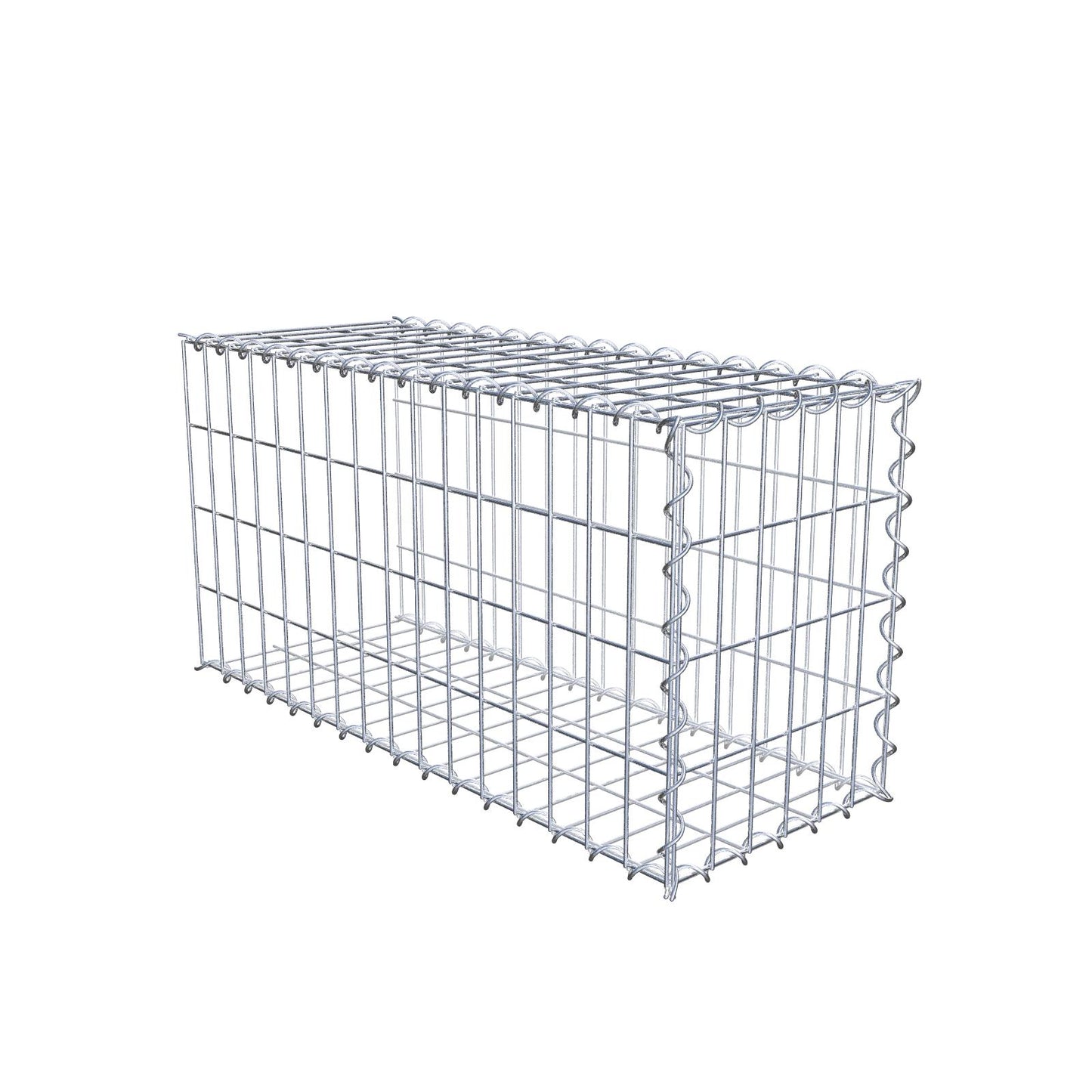 Opvokset gabion type 2 80 cm x 40 cm x 30 cm (L x H x D), maskestørrelse 5 cm x 10 cm, spiral
