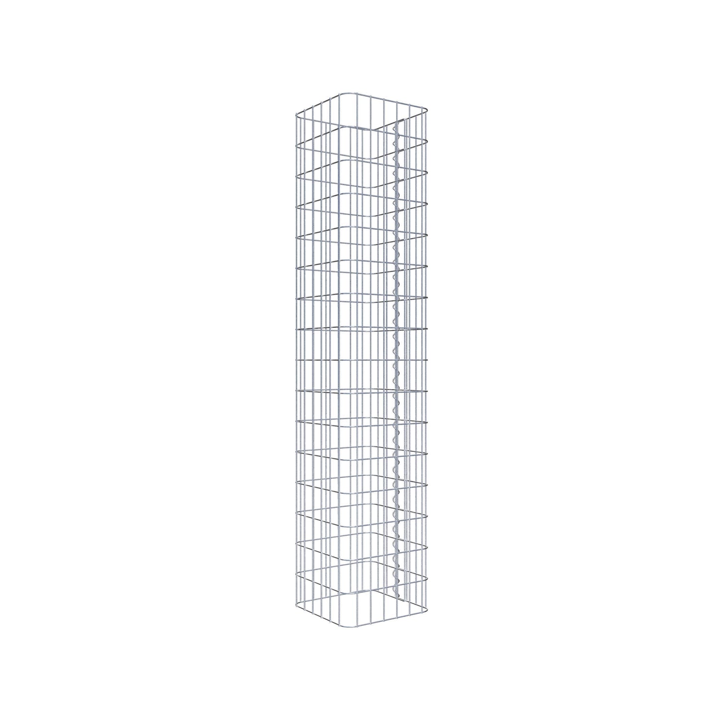 Gabionsøjle firkantet 32 ​​cm x 32 cm, 160 cm højde, MW 5 cm x 10 cm
