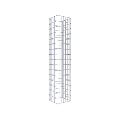 Gabionsøjle firkantet 32 ​​cm x 32 cm, 160 cm højde, MW 5 cm x 10 cm