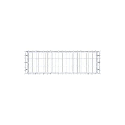 Gabion 100 cm x 30 cm x 30 cm (L x H x D), maskestørrelse 5 x 10 cm, spiralring