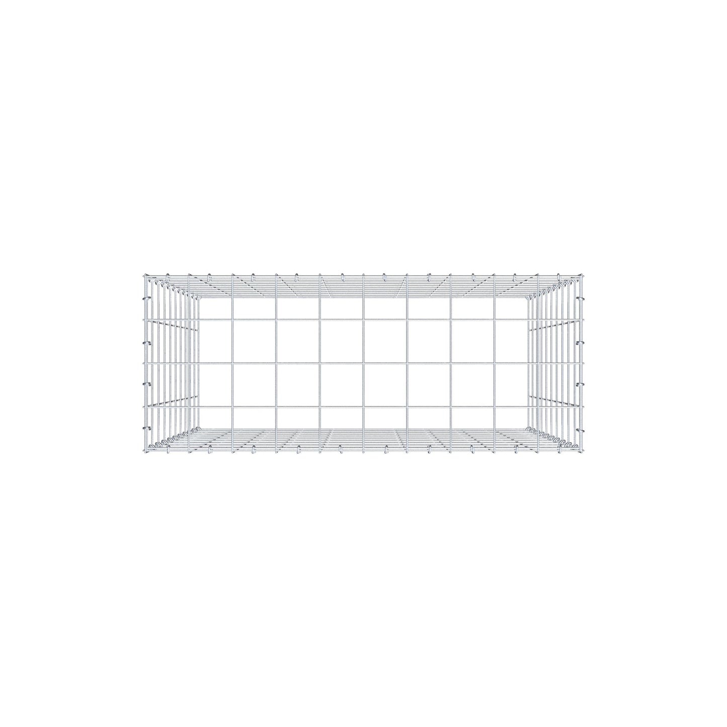Gabião Tipo 3 100 cm x 100 cm x 40 cm (C x A x P), malhagem 10 cm x 10 cm, anel C