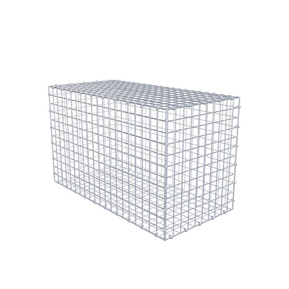 Gabion 100 cm x 60 cm x 50 cm (L x H x D), mesh size 5 x 5 cm, spiral ring