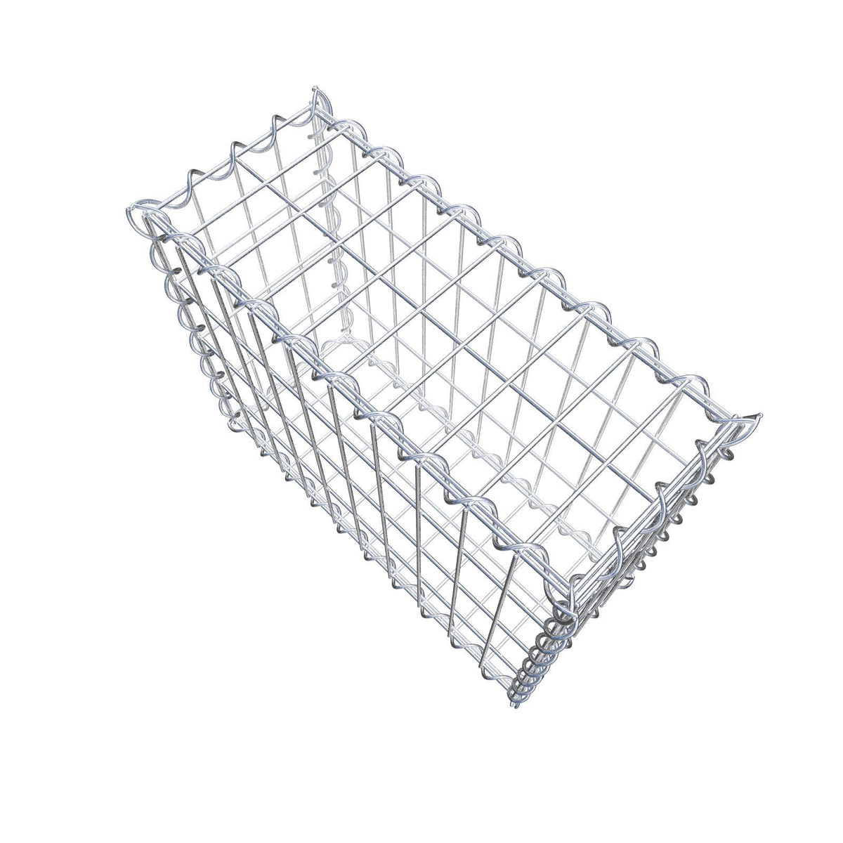Gabbione 50 cm x 40 cm x 20 cm (L x H x P), maglia 5 cm x 10 cm, spirale