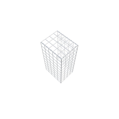 Monteret gabion type 4 100 cm x 50 cm x 40 cm (L x H x D), maskestørrelse 10 cm x 10 cm, C-ring