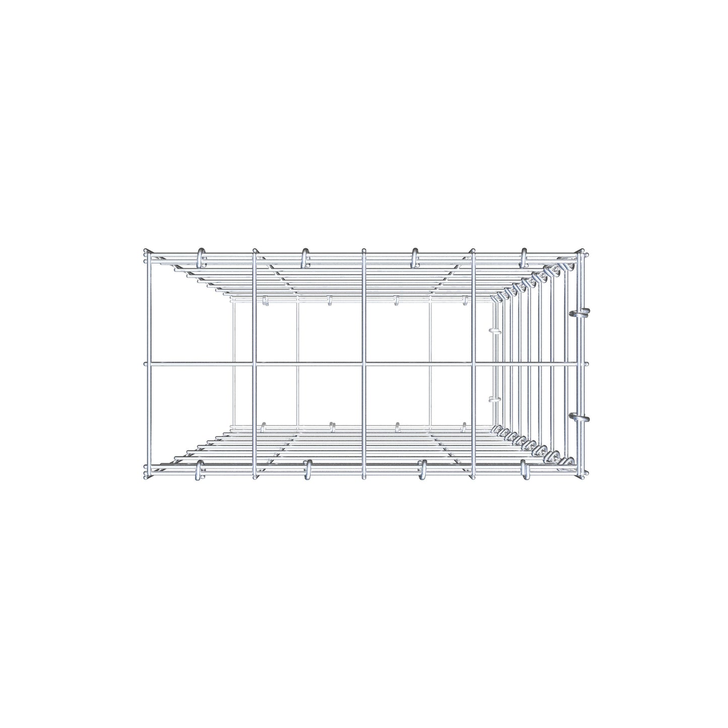 Pila adicional tipo 2 80 cm x 40 cm x 20 cm (L x A x P), malla 10 cm x 10 cm, anillo en C