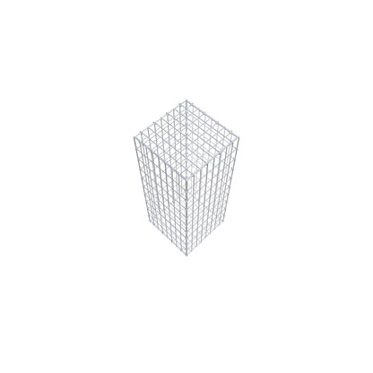 Gavión 100 cm x 40 cm x 40 cm (L x A x P), luz de malla 5 cm x 10 cm, anillo en C