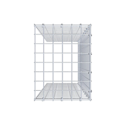 Typ 4 påbyggnadsgabion 100 cm x 30 cm x 40 cm (L x H x D), maskstorlek 5 cm x 5 cm, C-ring