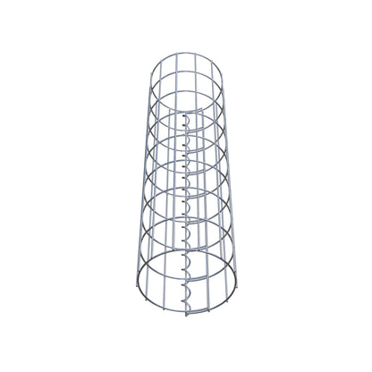 Schanskorfzuil rond 22 cm diameter, 80 cm hoogte, maaswijdte 5 cm x 10 cm