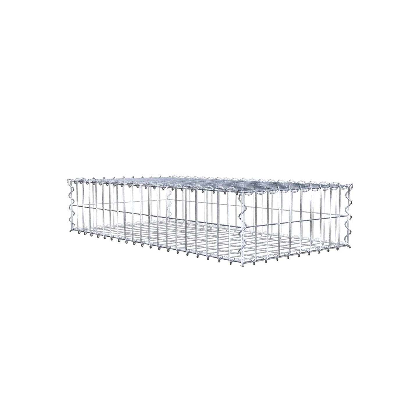 Gabion 100 cm x 20 cm x 50 cm (L x H x D), mesh size 5 cm x 10 cm, spiral